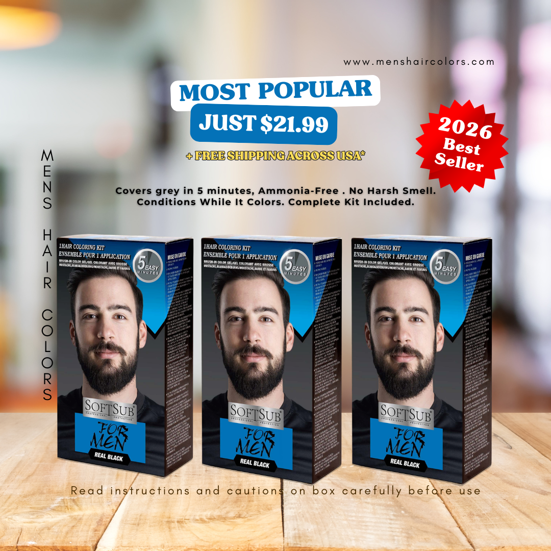 SoftSub For Men Hair Color Kit – Real Black