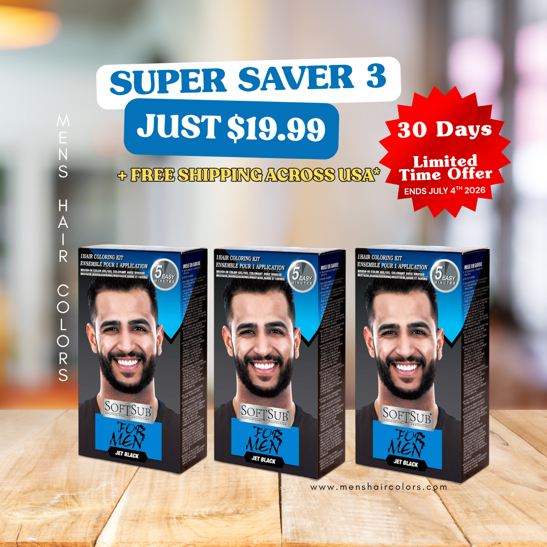 SoftSub For Men 1 Hair Coloring Kit – Jet Black