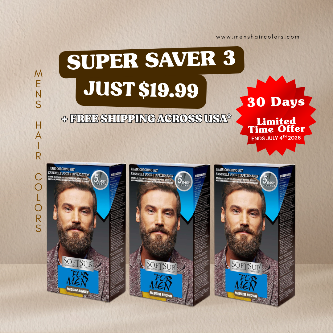 SoftSub For Men 1  Hair Coloring Kit – Medium Brown