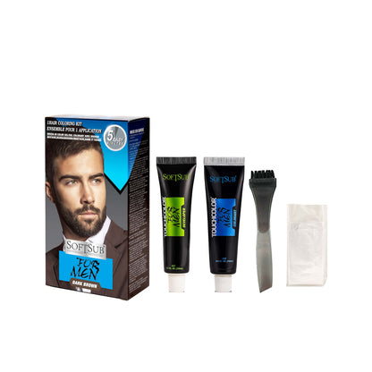 Dark Brown Men Hair Coloring Kit by Soft Sub | Mens Hair Colors