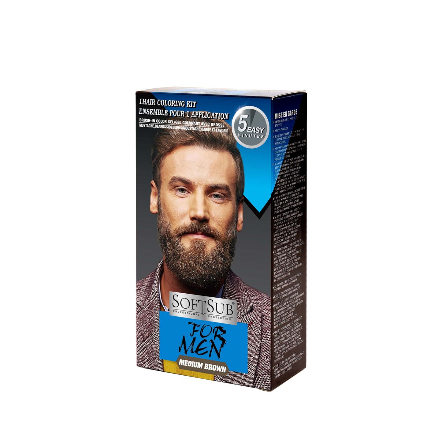 SoftSub For Men 1  Hair Coloring Kit – Medium Brown
