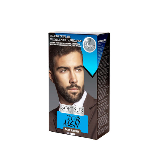 Dark Brown Men Hair Coloring Kit by Soft Sub | Mens Hair Colors