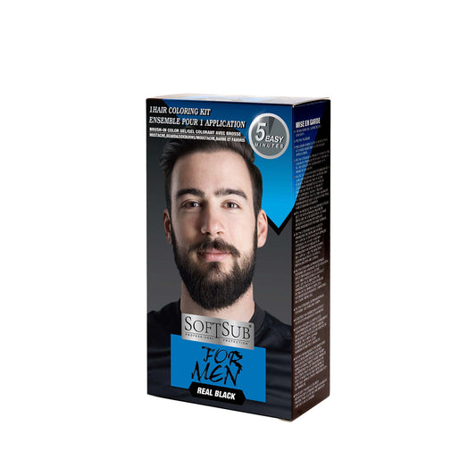 SoftSub For Men Hair Color Kit – Real Black